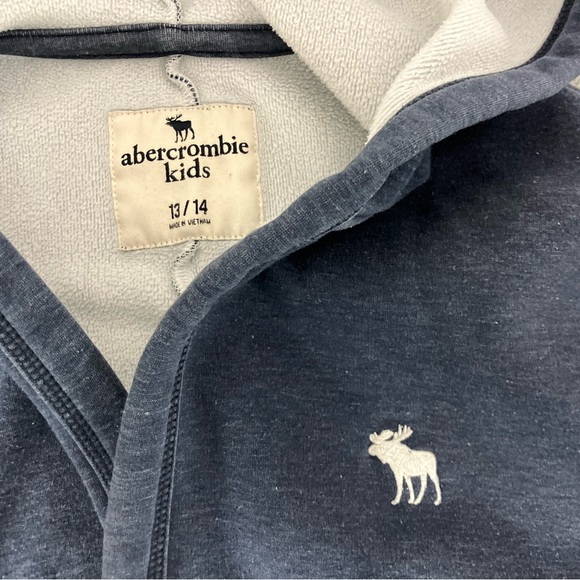 Abercrombie Kids Washed Blue Soft Relaxed Hoodie Cardigan Size 13/14 - Picture 2 of 9